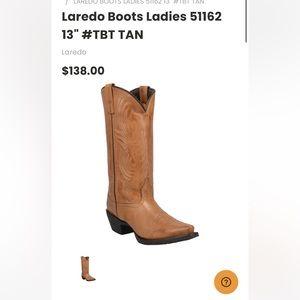 Tan Laredo Boots size 7 M - NEVER WORN